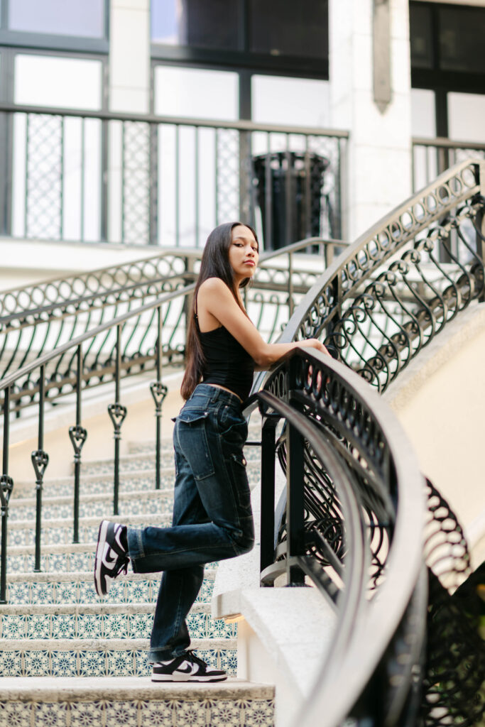 Editorial branding portrait for model Connie during solo shoot