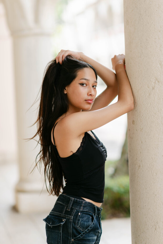 South Florida headshot session with clean blurred background